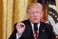 Tổng thống Mỹ Donald Trump phát biểu tại Washington, DC ngày 13/2. (Nguồn: THX/TTXVN)