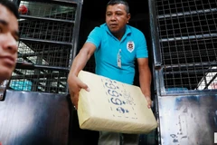 Cảnh sát Thái Lan bắt giữ lô hàng hơn 14 triệu viên ma túy đá. (Nguồn: Reuters)