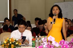 Doanh nhân Trần Uyên Phương chia sẻ về khát vọng của Tân Hiệp Phát. (Ảnh: PV)