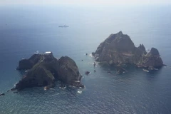 Quần đảo tranh chấp mà Hàn Quốc gọi là Dokdo và Nhật Bản gọi là Takeshima. (Nguồn: AFP/TTXVN)