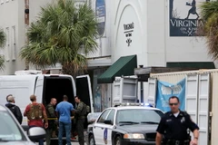 Cảnh sát phong tỏa hiện trường vụ nổ súng. (Nguồn: AP)