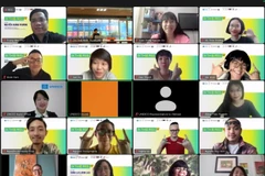 Hình ảnh từ buổi bế giảng On The Reel Film Lab. Khóa học diễn ra hoàn toàn trực tuyến vì dịch bệnh. (Ảnh: Trung tâm hỗ trợ phát triển tài năng điện ảnh TPD)