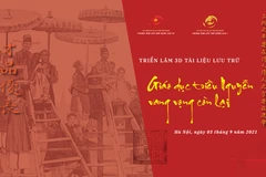 Triển lãm 3D về di sản giáo dục triều Nguyễn chào đón năm học mới. (Ảnh: Trung tâm Lưu trữ quốc gia I)