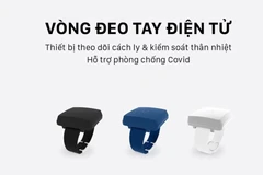 Mẫu vòng đeo tay giám sát cách ly dự kiến được sử dụng ở Việt Nam. (Ảnh chụp màn hình)