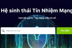 Trung tâm Giám sát an toàn không gian mạng quốc gia (NCSC) ra mắt hệ sinh thái Tín nhiệm mạng. (Ảnh chụp màn hình)