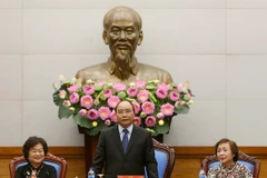 Thủ tướng Nguyễn Xuân Phúc phát biểu tại buổi tiếp. (Ảnh: Thống Nhất/TTXVN)