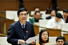 Đại biểu Quốc hội tỉnh Đắk Lắk Cao Đức Phát phát biểu ý kiến. (Ảnh: An Đăng/TTXVN)