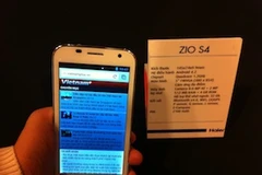 Zio S4, mẫu điện thoại có cấu hình cao nhất trong loạt 3 điện thoại mới của Haier Mobile (Ảnh: PV/Vietnam+)