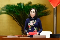 Phó Chủ tịch Quốc hội Nguyễn Thị Thanh điều hành phiên họp. (Ảnh: Doãn Tấn/TTXVN)