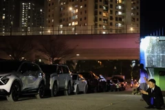 Trung tâm đăng kiểm ôtô quá tải, tài xế xếp hàng qua đêm chờ tới lượt