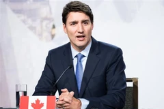 Thủ tướng Canada Justin Trudeau phát biểu trong một cuộc họp ở tỉnh Montreal ngày 7/12/2018. (Ảnh: AFP/TTXVN)