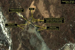 Bãi thử Punggye-ri. (Ảnh: TTXVN phát)