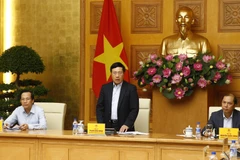 Phó Thủ tướng, Bộ trưởng Bộ Ngoại giao Phạm Bình Minh, Chủ tịch Ủy ban Quốc gia ASEAN 2020 phát biểu chỉ đạo. (Ảnh: Lâm Khánh/TTXVN)