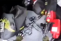 Hình ảnh trích trong video do nghi phạm liên quan đến hai vụ xả súng tại nhà thờ Hồi giáo ở Christchurch,New Zealand, tự phát lên mạng xã hội Facebook ngày 15/3/2019. (Ảnh: AFP/TTXVN)