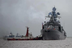 Tàu chống ngầm Đô đốc Tributs của Hải quân Nga. (Nguồn: AFP/TTXVN)