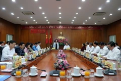 Quang cảnh buổi làm việc. (Ảnh: Đoàn Mạnh Dương/TTXVN)