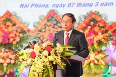 Ông Lê Tiến Châu, Bí thư thành ủy Hải Phòng. (Ảnh: Hoàng Ngọc/TTXVN)