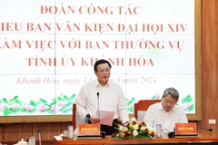 Ông Nguyễn Xuân Thắng phát biểu tại buổi làm việc. (Ảnh: Tiên Minh/TTXVN)