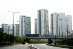 Các tòa chung cư tại thành phố Thủ Đức, Thành phố Hồ Chí Minh. (Ảnh: Hồng Đạt/TTXVN)