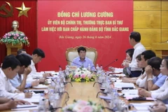 Quang cảnh buổi làm việc. (Ảnh: Danh Lam/TTXVN)