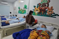 Bệnh nhân đang điều trị tại Bệnh viện Đa khoa Sài gòn-Nha Trang. (Ảnh: TTXVN phát)