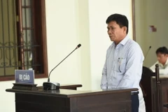 Cựu giám đốc CDC Bình Phước Nguyễn Văn Sáu tại phiên Tòa. (Ảnh: Đậu Tất Thành/TTXVN)