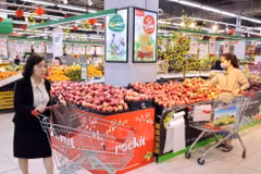 Người dân mua sắm tại siêu thị WinMart Võ Thị Sáu, quận Hai Bà Trưng, Hà Nội. (Ảnh: Trần Việt/TTXVN)