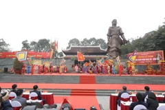 Chương trình nghệ thuật màn Sử thi mùa Xuân Kỷ Dậu 1789. (Ảnh: Minh Quyết/TTXVN)