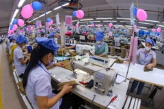 Công nhân sản xuất hàng may mặc tại Công ty Cổ phần Dệt May 29/3, thành phố Đà Nẵng. (Ảnh: Trần Lê Lâm/TTXVN)