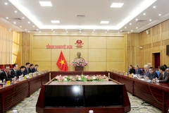 Quang cảnh buổi làm việc. (Nguồn: Cổng thông tin Điện tử tỉnh Nghệ An)