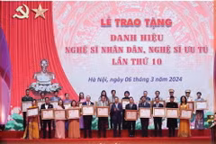 Trao tặng danh hiệu Nghệ sỹ Nhân dân, Nghệ sỹ Ưu tú lần thứ 10 năm 2024