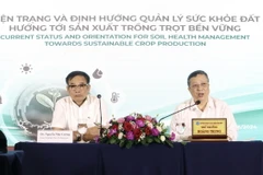 Lãnh đạo Bộ Nông nghiệp và Phát triển nông thôn chủ trì hội nghị. (Ảnh: Xuân Anh/TTXVN)