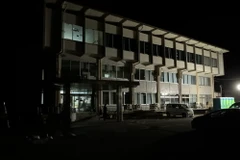 Khu lánh nạn tạm thời ở thị trấn Monzenmachi, thành phố Wajima. (Ảnh: Xuân Giao/TTXVN)