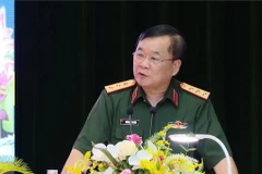 Thượng Tướng Hoàng Xuân Chiến phát biểu chỉ đạo tại hội nghị. (Ảnh: Hồng Pha/ TTXVN phát)