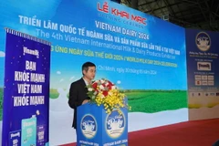 Ông Nguyễn Quang Trí, Giám đốc điều hành Marketing Vinamilk, phát biểu tại sự kiện khai mạc Triển lãm quốc tế ngành sữa và sản phẩm sữa 2024. (Nguồn: Vinamilk)
