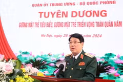 Đại tướng Lương Cường phát biểu chỉ đạo. (Ảnh: Văn Điệp/TTXVN)