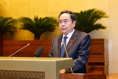 Chủ tịch Quốc hội Trần Thanh Mẫn phát biểu bế mạc. (Ảnh: Doãn Tấn/TTXVN)