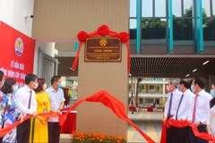 Lễ gắn biển diễn ra ngày 19/5 (Ảnh: Minh Hiếu/Vietnam+)