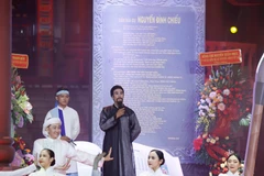 Chương trình nghệ thuật chào mừng buổi lễ. (Ảnh: Thống Nhất/TTXVN)