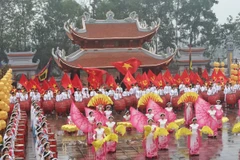 Lễ khánh thành đền thờ Hoàng Hoa Thám và nghĩa quân Yên Thế. (Ảnh: Danh Lam/TTXVN)