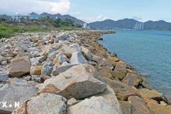 Một dự án lấn biển tại tỉnh Khánh Hòa. (Ảnh: Nguyễn Dũng/TTXVN)