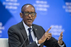 Tổng thống Rwanda Paul Kagame phát biểu tại một hội nghị ở Davos, Thụy Sĩ. (Ảnh: AFP/TTXVN)