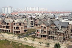 Thêm nhiều khu biệt thự được xây dựng tại Khu đô thị Việt Hưng, quận Long Biên (Hà Nội). (Ảnh: Tuấn Anh/TTXVN)