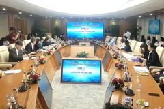 Quang cảnh lại lễ ra mắt chương trình chuyển đổi số cùng doanh nghiệp vừa và nhỏ. (Ảnh: Vietnam+)