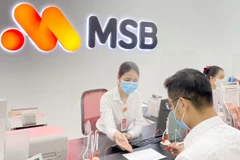 Giao dịch tại MSB. (Ảnh: CTV/Vietnam+)