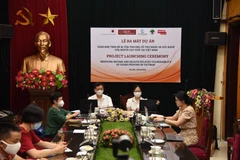 Ngân hàng Thế giới và các đối tác tổ chức lễ khởi động dự án mô hình chăm sóc người cao tuổi. (Ảnh: Vietnam+)