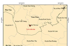 Bản đồ chấn tâm động đất. (Nguồn: Viện VLĐC)