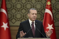 Tổng thống Thổ Nhĩ Kỳ Recep Tayyip Erdogan phát biểu trước các nhà lãnh đạo địa phương ở Ankara ngày 1/12 vừa qua. (Ảnh: AP/TTXVN)