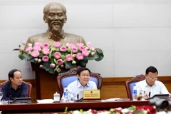 Phó Thủ tướng Vương Đình Huệ, Trưởng Ban Chỉ đạo điều hành giá phát biểu tại cuộc họp. (Ảnh: An Đăng/TTXVN )