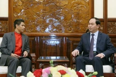 Chủ tịch nước Trần Đại Quang tiếp Ngài Jorge Trindade Neves De Camoes, Đại sứ Đặc mệnh toàn quyền Timor-Leste. (Ảnh: Nhan Sáng/TTXVN)